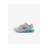Skechers 303253L WMLT Flutter Heart Lights Groovy Swirl Büyük Beyaz Işıklı Kız Çocuk Spor Ayakkabı