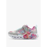 Skechers 303753L SMLT Infinite Heart Lights Color Lovin Gri Gümüş Işıklı Büyük Kız Çocuk Spor Ayakkabı