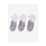 SKECHERS 3'lü Yarım Taban Destekli Low Cut Spor Çorap, 10-13, S119454H-103, beyaz, erkek