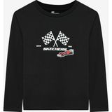 Skechers B Graphic Tee Long Sleeve T-Shirt Büyük Erkek Çocuk Siyah Tshirt SK242065-001 - 7 - 8 Yaş