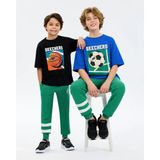 Skechers B Graphic Tee Oversize T-Shirt Büyük Erkek Çocuk Siyah Tshirt SK2610006-3817