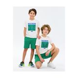 SKECHERS B Graphic Tee Regular Fit T-Shirt Büyük Erkek Çocuk Beyaz Tshirt SK2610081-3855