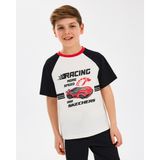 Skechers B Graphic Tee T-Shirt Büyük Erkek Çocuk Offwhite Tshirt Sk2510038-102 - Kırık Beyaz