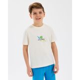 SKECHERS B Graphic Tee T-Shirt Erkek Çocuk Gs Offwhite Tshirt, Offwhite, 9-10