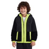 Skechers B Outdoor Fleece Full Zip Sherpa Erkek Çocuk Gs Siyah Mont