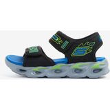Skechers Büyük Erkek Çocuk Siyah Işıklı Sandalet Nefes Alabilir Yapı ile Günlük Kullanıma Uygun