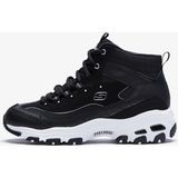 Skechers D'lites-Comft Times Memory Foam Leather Womens Sneaker Hafızalı Taban Hakiki Deri Bilekli Kadın Günlük Spor Ayakkabı Siyah