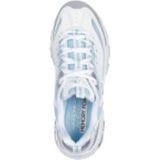 Skechers D'Lites Kromatik 150246 WSLB Beyaz Gümüş Açık Mavi Kadın Spor Ayakkabı