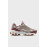 Skechers D'Lites-Popular Vote Deri Karışımlı Logolu Sneaker Bayan Ayakkabı 50241 TPMT BEJ
