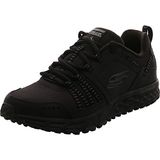 Skechers Erkek Escape Planı spor ayakkabı,Black Black Leather Mesh Trim Bbk,41 EU