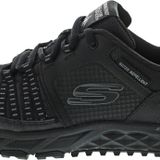 Skechers Erkek Escape Planı spor ayakkabı,Black Black Leather Mesh Trim Bbk,43 EU