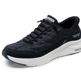 Skechers Erkek Kontur Köpük Rahat Fit Eller Serbest Slip-in Sneaker, Siyah/Beyaz, 8