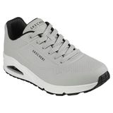 Skechers Erkek UNO Stand ON AIR Spor Ayakkabısı, Açık Gri Durabuck/Siyah Trim, UK 44, Açık Gri Durabuck Siyah Süsleme, 44 EU