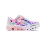 Skechers Flutter Heart Lıghts - Blurred Love Çocuk Günlük Işıklı Ayakkabı 303255L-SLLP Gri - 001-Renkli