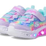 Skechers FLUTTER HEART LİGHTS - GROOVY SWİRL Kız Çocuk Ps Mor Işıklı Spor Ayakkabı
