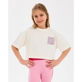 SKECHERS G Graphıc Tee Crop T-Shirt Kız Çocuk Gs Offwhite Tshirt, Offwhite, 9-10