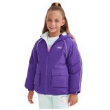 Skechers G Outerwear Reversible Coated Jacket Kız Çocuk Gs Mor Çift Taraflı Mont