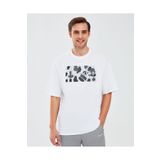 Skechers Graphic T-Shirt M Short Sleeve Erkek Beyaz Tshirt