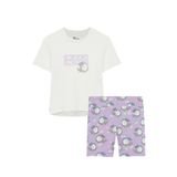 Skechers Graphic Tee G Short Sleeve Kız Çocuk Gs Kırık Beyaz Takım