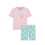 Skechers Graphic Tee G Short Sleeve Kız Çocuk Gs Pembe Takım