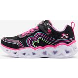 Skechers Heart Lights - Retro Hearts Büyük Kız Çocuk Siyah Işıklı Spor Ayakkabı 302689L Bkmt