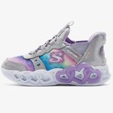 Skechers Infinite Heart Lights Eternal Shimmer Kids Sneaker Cırt Cırtlı Işıklı Çocuk Ayakkabısı Gri Pembe