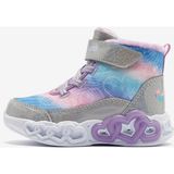 SKECHERS Infinite Heart Lights - Lovin Hearts Küçük Kız Çocuk Gri Işıklı Bot 303054N Smlt
