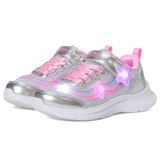 Skechers Jumpsters 2.0 Işıklı Kız Çocuk Spor Ayakkabısı, 28 EU, 303724L, Gümüş ve Pembe, Kız çocuk