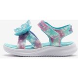 Skechers Jumpsters Mavi Işıklı Sandalet 303109L Aqmt Hafif Yapı ile Büyük Kız Çocuklar İçin