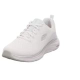 Skechers Kadın Buharlı Köpük Sneaker, Beyaz Örgü Gümüş Trim, 7
