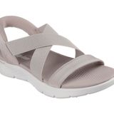 Skechers Kadın Go Walk Flex Sandalet-Glimmer Up Eller Serbest Slip-ins, Boz Kahverengi, 38 EU