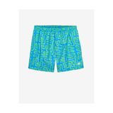 SKECHERS M 5 Inch Allover Print Swimshort Erkek Mavi Deniz Şortu, Mavi, M