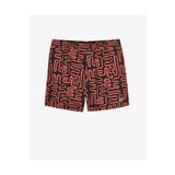 SKECHERS M 5 Inch Allover Print Swimshort Erkek Siyah Deniz Şortu S241113-001