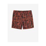SKECHERS M 5 Inch Allover Print Swimshort Erkek Siyah Deniz Şortu, Siyah, M