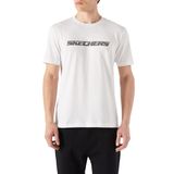 Skechers M Graphic Tee Big Logo T-Shirt Erkek Off White Tshirt