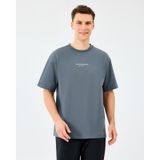 Skechers M Graphic Tee Reflect Logo Oversize T-shirt Erkek Gri Tshirt S231094-3998 gri