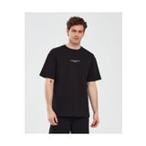 Skechers M Graphic Tee Reflect Logo Oversize T-Shirt Erkek Siyah Tshirt