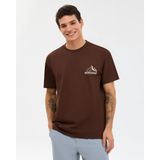 Skechers M Graphic Tee T-Shirt Erkek Kahverengi Tshirt S2610059-2210 - XL