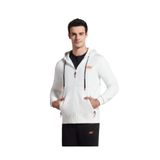 Skechers M LW Fleece Pop Up Detailed Full Zip Hoodie Sweatshirt Erkek Beyaz Fermuarlı Eşofman Üstü