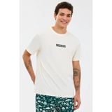 Skechers M Regular Erkek T-Shirt S2610115-3855 White - XL - Beyaz