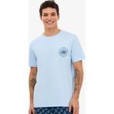 Skechers M Regular T-Shirt Erkek Mavi Tshirt S2610119-0721 - XL