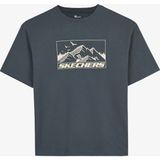 Skechers M Relax Fit Adventure T-Shirt Erkek Gri Tshirt S2620111-3998 - XL