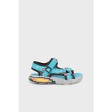 Skechers Mega-Splash Piksel Detaylı Cırt Cırtlı Erkek Çocuk Sandalet 402161L TQBK TURKUAZ-SİYAH