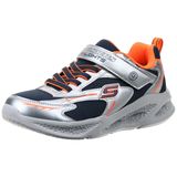 SKECHERS METEOR-LIGHTS Küçük Erkek Çocuk Gümüş/Turuncu Işıklı Spor Ayakkabı, 22, 401497N SLOR, GRI, Erkek çocuk