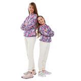 Skechers Micro Collection G Full Zip Hoodie Sweatshirt Kız Çocuk Gs Kırık Beyaz Mont