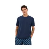 SKECHERS Organic Coll. M Short Sleeve T-Shirt Erkek, Lacivert, 2XL