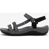 Skechers Reggae Cup Kadın Sandalet Ayakkabı 163126 Bkw Siyah - (ClearEyelets)Black-RadiantOrchid