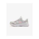 SKECHERS RETRO-GRAPH Büyük Kız Çocuk Beyaz/Gümüş/Pembe Spor Ayakkabı 319078L WSPK