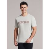 Skechers S221135-013 M Graphic Tee Big Logo Yuvarlak Yaka Düz Gri Erkek T-shirt