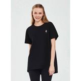 Skechers S221482-3817 W Crew Neck Graphic Te Siyah Regular Fit Kadın T-Shirt